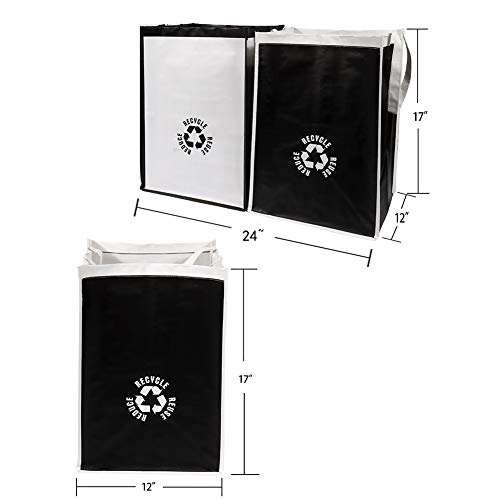 Lily queen Recycle Waste Bag for Kitchen Home Trash Sorting Bins Base Plate Waterproof Baskets Polypropylene 2 Set