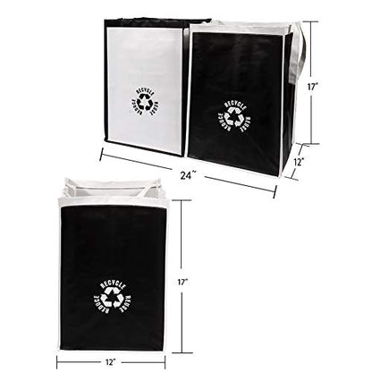 Lily queen Recycle Waste Bag for Kitchen Home Trash Sorting Bins Base Plate Waterproof Baskets Polypropylene 2 Set