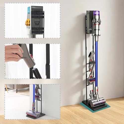 EZ SPARES Vacuum Stand for Dyson,Stable Metal Storage Bracket Stand Holder for Dyson Handheld V6 V7 V8 V10 DC30 DC31 DC34 DC35 DC58 DC59 DC62 Cordless Vacuum Cleaners & Accessories & Attachments