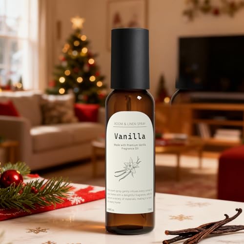 Vanilla Fragrance Room Spray, Long-Lasting Room Freshener for Home, Bathroom and Kitchen, Air Freshener Spray, Odor Eliminator, 2 x 4.06 fl oz