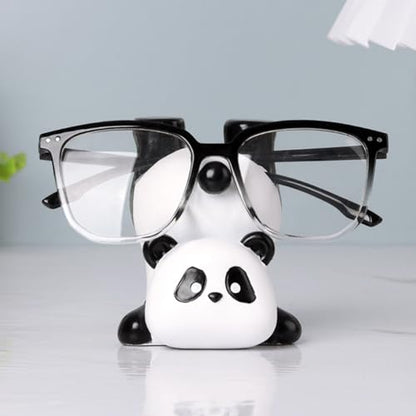Cute Panda Glasses Display Stand for Nightstand, Funny Decorative Eyeglass Sunglass Holder, Home Office Desk Decoration (Handstand Panda)