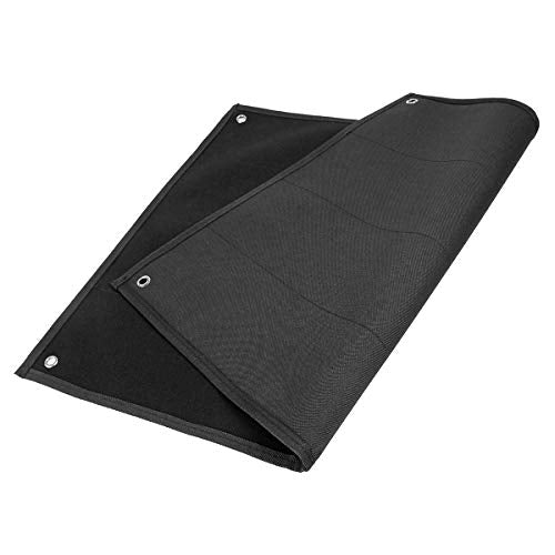 Tactical Board Patch Organizer Holder Display with Loop Surface, Steel Ring and Flag Patch (M: 85 x 70CM/ 33" x 27.5" x 17.7", Black + Flag)