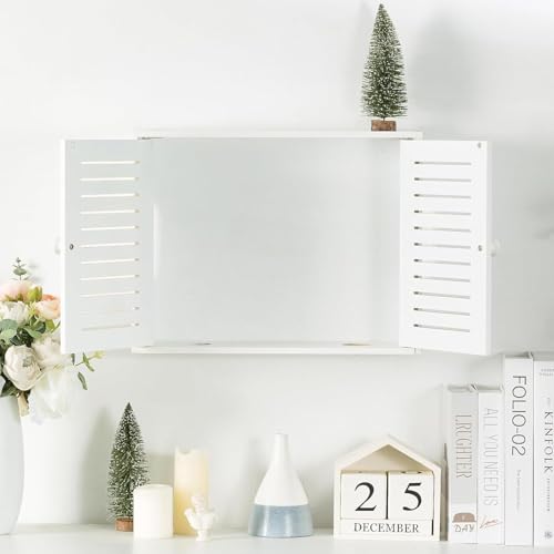 Wifi Storage Box Wall Mount Router Shelf Wooden Wifi Router Box Hider Wall Mount Router Storage Box for Modem Cable