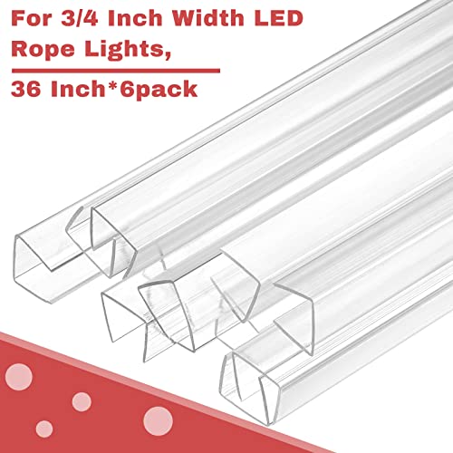 36'' 6 Pack Cabinet Door Protector 3/4 '' Clear Cabinet Protector Edge Guard Plastic U Channel Edge Guard Trimable PVC Protective for Kitchen Cabinets Furniture Decorative Protection