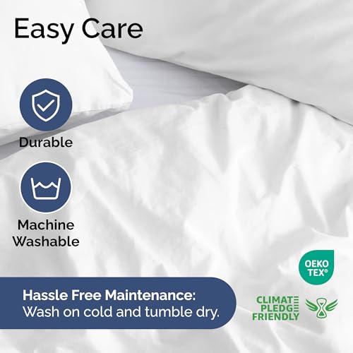 Duvet Cover Queen Size - Extra Soft 3 Piece Set with Zipper Closure - White | Extra Soft Queen Duvet Cover 90" x 90" with 2 Pillow Shams, Hotel Luxury w/ Zipper Closures & Ties, Comfy & Breathable, Comfy
