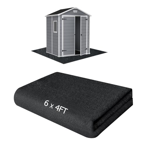 6x4FT Outdoor Storage Shed Floor Mat, Tent Carpet for Camping Furniture | Waterproof Washable with Non Slip Backing, Felt Top & PE Backing, Soft Furniture Cover Carport dust Oil Mat-Tool