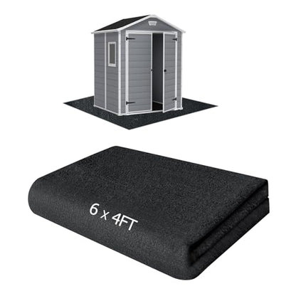 6x4FT Outdoor Storage Shed Floor Mat, Tent Carpet for Camping Furniture | Waterproof Washable with Non Slip Backing, Felt Top & PE Backing, Soft Furniture Cover Carport dust Oil Mat-Tool