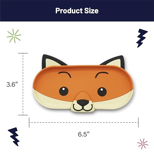Funny Glasses Tray – Quirky Eyeglass Holder for Desk, Nightstand or Dresser – Unique Home & Office Organizer Gift for Spectacle Wearers – Fox