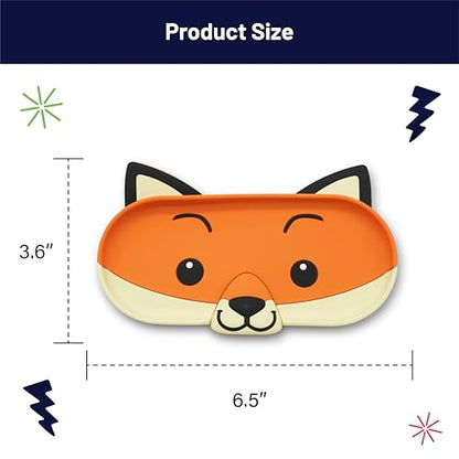 Funny Glasses Tray – Quirky Eyeglass Holder for Desk, Nightstand or Dresser – Unique Home & Office Organizer Gift for Spectacle Wearers – Fox