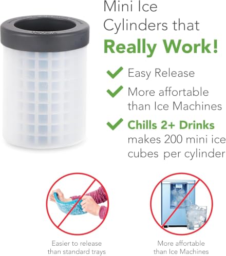 Tovolo Mini Ice Squeeze & Release Cylinder, 2-Pack, Mini-Ice Cube Makers