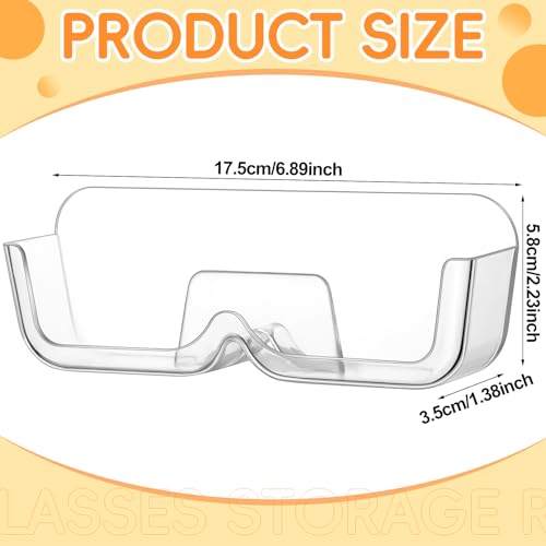 Willinglong 6 Pcs Sunglasses Wall Organizer Plastic Sunglasses Holder Display Stand Eyeglasses Storage(Clear)