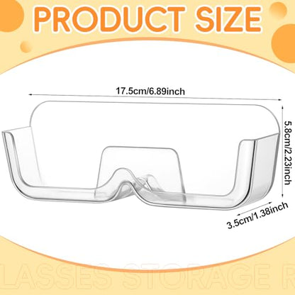 Willinglong 6 Pcs Sunglasses Wall Organizer Plastic Sunglasses Holder Display Stand Eyeglasses Storage(Clear)