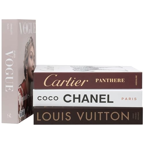 4-7 Pieces Fashion Decorations Book Set. Premium A... (4 Count | Luxe_large | Cardboard)