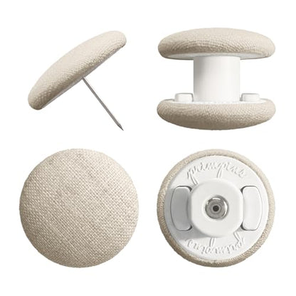 Duvet Clips Pin Fasteners - Classic Linen - Natural, Set of 4 | 20 Colors Available, Keeps Comforter from Shifting in Cover, Holds Duvet in Place
