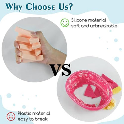 Silicone Soap Dish Self Draining with Suction Cups (White, 1 Pack) | Waterfall drainage design drains fast to keep soap dry non-slip silicone base, practical soap saver for bathroom & kitchen