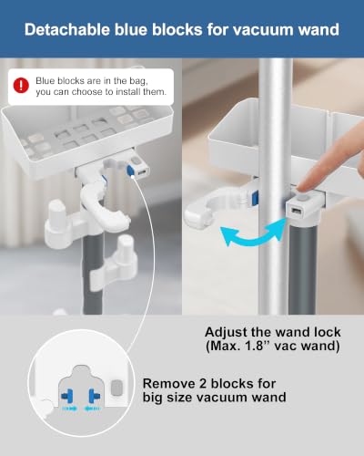 Generic Vacuum Stand, Compatible with Bissell Dreame Dyson Eureka Shark More Cordless Stick Vacuums, Universal Standing Dock Station Organizer, Adjustable Tubes