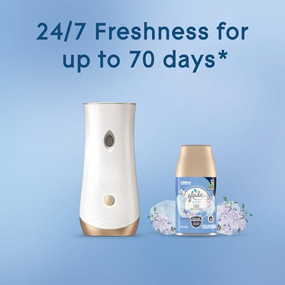 Glade Automatic Spray Refill and Holder Kit, Air Freshener for Home and Bathroom, Clean Linen, 6.2 Oz