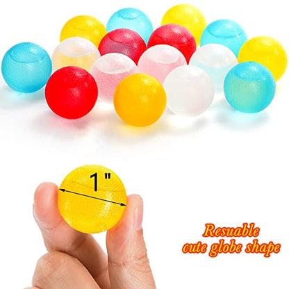 ZOOFOX 200 Pack Reusable Ice Cubes for Drinks, Colored Plastic, Round for Cocktails, Wine, Beer, Beverage or Coffee, BPA Free, Refreezable