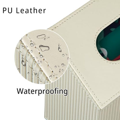 Hand Towel Cover/Holder Suitable for Kleenex Disposable Paper Hand Towels | PU Leather Tissue Box Cover, Wall-Mounted Modern Hand Towels Dispenser for Dining Room, Kitchen, Bathroom, Home Decor