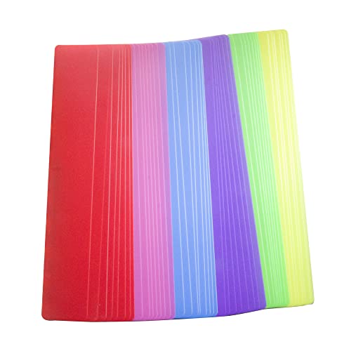 48PCS 12x2inch Thick Library Book Dividers for Shelves with Stickers
