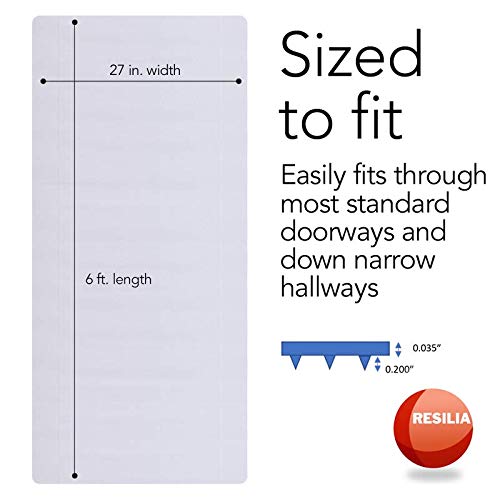 RESILIA Deep-Pile Carpet Runner - Plastic Vinyl Carpet & Rug Protector, Waterproof Clear Vinyl Floor Runners, 27 Inches Wide x 6 Feet Long, Made in The USA