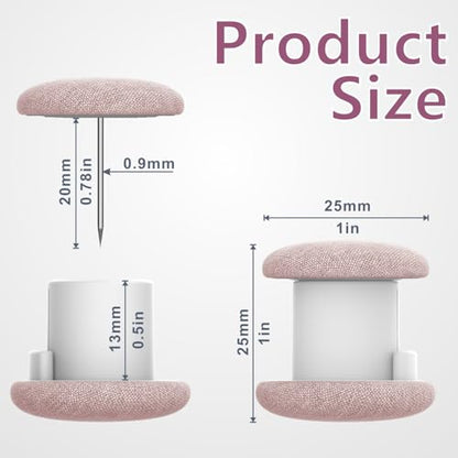 Duvet Pins & Clips-Double Sided Pin Fasteners - Prevents Comforter from Shifting in Cover,Soft Linen Material Double Sided Pin Fasteners for Quilt,Cushions (6, Pink)
