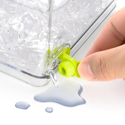 Large Ice Chilled Condiment Server with Lid, 4 Com... (Clear | Plastic)
