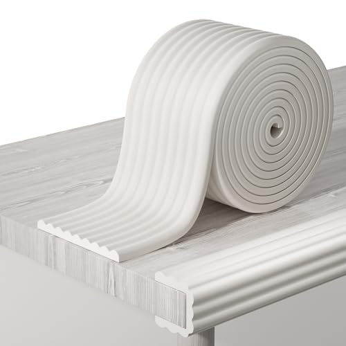 Corner Protector Baby, Pre-Taped 16.5FT Edge Guard... (White | Rubber)