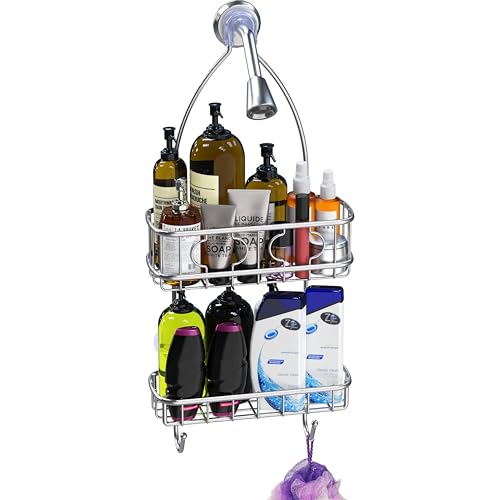 Simple Houseware Stainless Steel Hanging Shower Head Caddy Organizer | (24 x 10.2 x 4.25 inches)