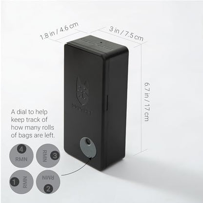SVD.PET Dog Poop Bag Dispenser (Black, Dispenser only) | Outdoor or Indoor Pet Waste Bag Dispenser Station, Wall Mount or Hanging with Strap, Easy to Refill Magnetic Cover