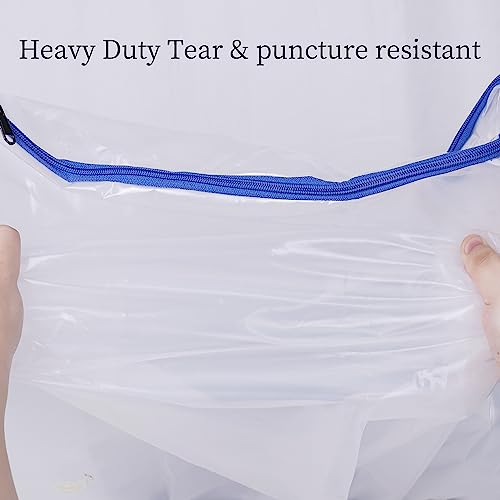 2 Pack Crib Mattress Storage Bags with Zipper, 4 Mil Thick Cover | Plastic Mattress Protector for Moving, Waterproof, Heavy Duty, Tear and Puncture Resistant, Long Term Use
