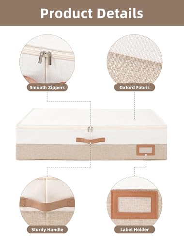 Wedding Dress Storage Box, Large Wedding Dress Preservation Box with 5 Cedar Wood Blocks, 30 Sheets of Acid-Free Tissue Paper, Microfiber Gloves, and Dust-Proof Bag-Beige&Linen Color