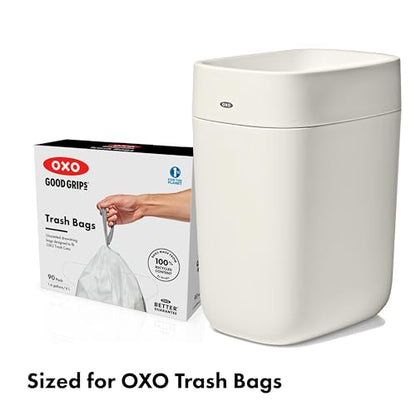 OXO Good Grips Trash Can, Bathroom Trash Can - White