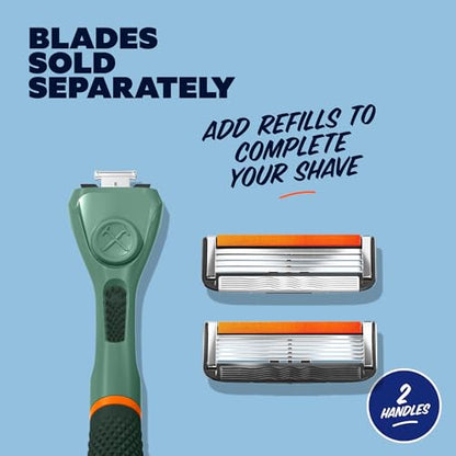 Dollar Shave Club | Razor Handle (2 Pack) Green | Replacement Razor Blade Handles | Not Compatible with Other Razor Brands