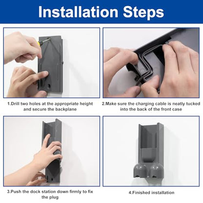 Garbage fighter Vacuum Docking Station Replacement - Wall Mounted Accessories Bracket Compatible with Dyson Gen5 Detect Absolute Vacuum Cleaner