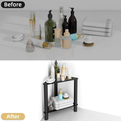 Shower Foot Rest, Shower Stool for Inside Shower, Stainless Steel Waterproof Shower Stool for Shaving Legs - Corner Bathroom Bench Seat with Storage Shelf for Small Shower Spaces