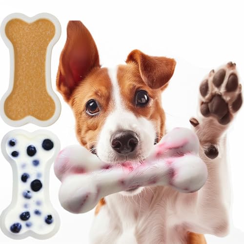 5IN Big Bone Dog Cat Treat Molds 2 Pack, DIY Flavors for Puppy. Food Safe Silicone for Oven. Large Ice Cube Mold for Pet Chew, Cooling. Pets Birthday Cake Baking. Fun Gift for Dog Lover