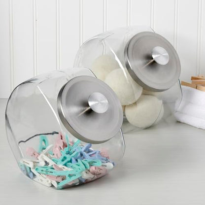 Anchor Hocking Penny Candy Jar 1 Gallon Glass Jar with Lid, Set of 2 Jars