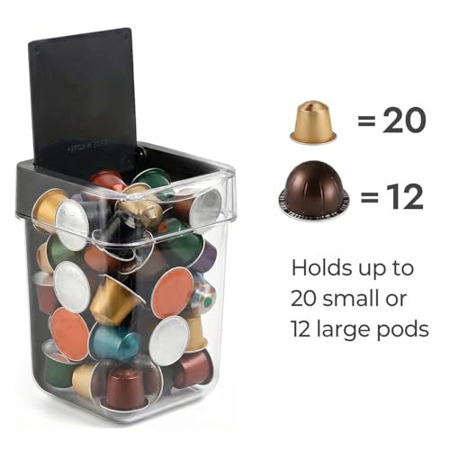 carrotez Coffee Bar Mini Trash Can, 0.5 Gal / 2L - Black | Countertop Waste Bin for Coffee Pods, Tea Bags, Desk, Vanity