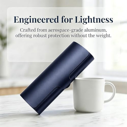 Philley Aluminum Ultra-Light Eyeglasses Slim Reading Glasses Case | Hard Shell Nearsighted Portable Travel Metal Eyeglass Case Spectacles Protection for Women & Men