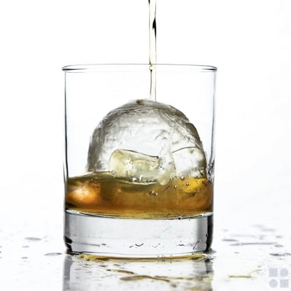 Ball Ice Cube Tray and Big Cube Molds for Whiskey, Slow Melting Set | 100% Silicone, No Plastic, Easy Release, Sphere & Square Combo, Ideal for Gifting & Elevating Cocktails at Home
