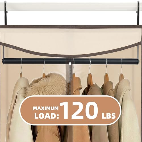 STORAGE MANIAC 57'' Garment Bags for Hanging Clothes, Hanging Garment Storage Bag with Sealed Clear Window, Long Garment Cover for Storage Dresses,Suits, 2-Pack