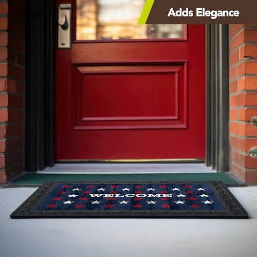 Briarwood Lane Outdoor Rubber Doormat Tray Floral Design
