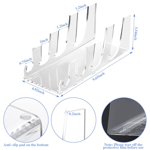 4 Pcs 4 Tier Plate Dinnerware Display Stand Acryli... (clear | Acrylic)