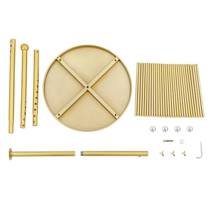 Scarf Organizer, Hijab Organizer, 30 Tiers Metal Scarf Hanger for Multiple Scarves, 67" Height Floor-standing Hijab Stand Belt Pants Hanger for Home, Commercial, Clothing Store (Gold)