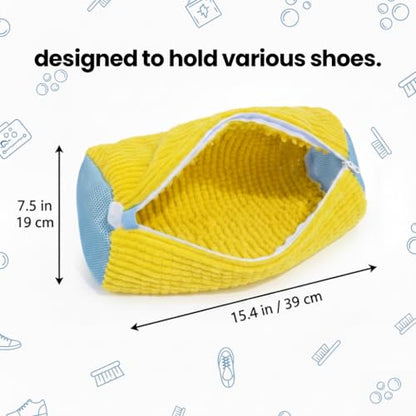 2026 New Shoe Washing Machine Bag - 2PC Kalitease Reusable Sneaker Cleaning Shoe Laundry Bag for Washer and Dryer with Self-Locking Zipper