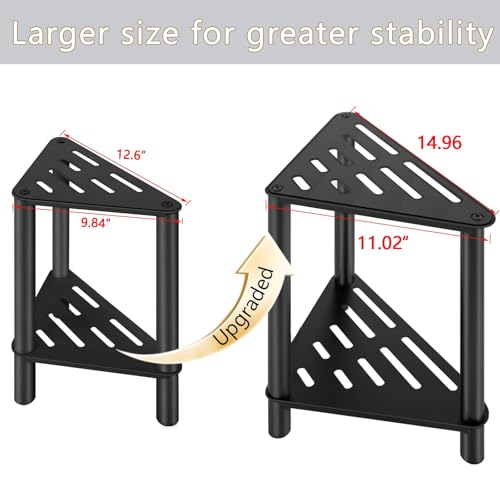 Shower Foot Rest, Shower Stool for Inside Shower, Stainless Steel Waterproof Shower Stool for Shaving Legs - Corner Bathroom Bench Seat with Storage Shelf for Small Shower Spaces