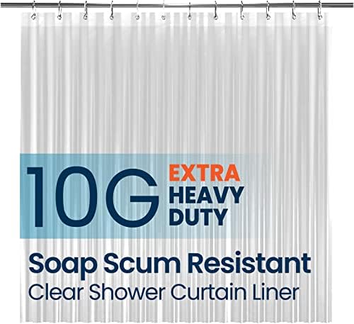 Shower Curtain PEVA 10G, 72x78 Inch Waterproof Cle... (Plastic)