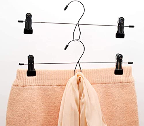 Tosnail 15 Pack Stackable Skirt Pants Clothes Hangers with Non-Slip Clips, Add-On Hangers, Cascading Hangers Space Saving Closet Organizer