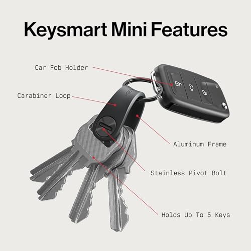KeySmart Mini and Loop Key Organizers - Keychain Key Holder, Compact Key Chain, EDC Key Chains, Key Ring Keychains